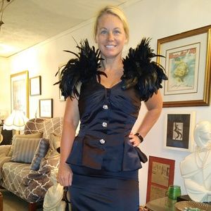 Feather top and skirt